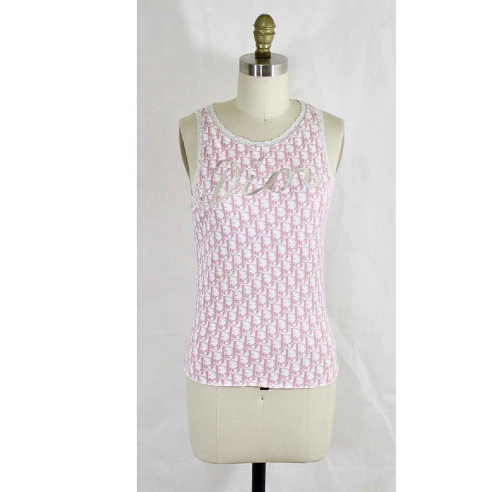 SOLD Rare Christian Dior pink monogram top size 4